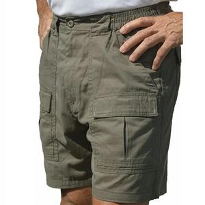 Custom Male Shorts Multi Pocket Summer Loose Zipper Breeches Khaki Plus Size Short Pant Casual Cotton Long Mens Cargo Short - Product Image 3