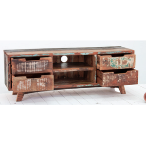 Mueble de TV Moderno de Madera Reciclada, Madera Maciza con Función de Elevación, Akku Art Exports, Garantía de 3 Años, Muebles para Sala de Estar - Product Image 5