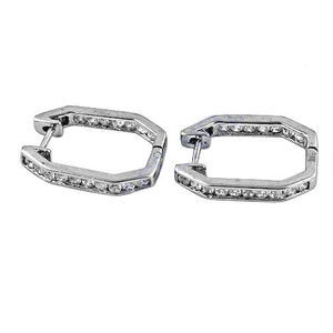 Haute qualité 925 en argent Sterling Style Vintage boucles d'oreilles à clipser zircon cubique diamant goujons naturel Zircon diamant bijoux fins - Product Image 2