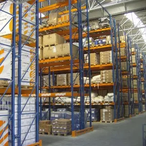 Sistema de estanterías de palés de uso industrial Estantes y estantes de apilamiento eficientes para almacenamiento en almacén