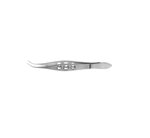 Forceps de atado quirúrgico de sutura fina, acero inoxidable curvo, 10,5 cm - 4" - Product Image 4