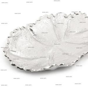 Plato de Servir de Diseño Moderno, Color Plateado, con Forma de Hoja, de Aluminio, para Cocina y Hogar - Product Image 6