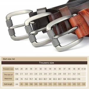 Ceinture en cuir gaufré pour hommes, noire et marron, personnalisée, vente en gros, collection - Product Image 5