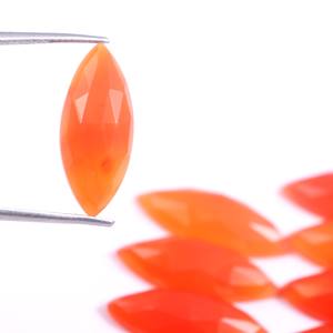 คาร์เนเลียนโรสคัทธรรมชาติพลอยมาร์คีส์เจียระไนแบบหลวมขนาด22X9มม. สำหรับทำเครื่องประดับ - Product Image 1