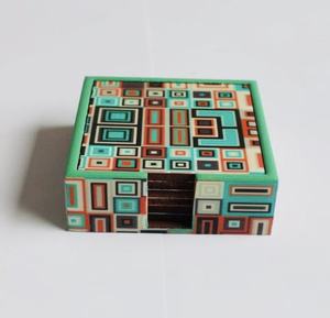 Ensemble de sous-verres de forme carrée imprimée en MDF de haute qualité avec support maison et ustensiles de cuisine ustensiles de cuisine de fête d'anniversaire personnalisés utilisés - Product Image 6