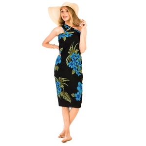 Pareo de Playa de Rayón para Mujer, Estampado Floral de Orquídeas, Túnica Ligera para la Playa - Product Image 4