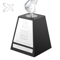 Trophée Souvenir Musical en Fer Chromé Personnalisé Crystocraft avec Gravure Laser – Art Populaire Européen