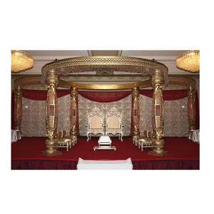 Golden <b>Wedding</b> Bottle Crystal Pillars Maharani Mandap Amazing Gold Crystal <b>Wedding</b> Mandap FRP Crystal <b>Wedding</b> Mandap Netherlands - Product Image 1