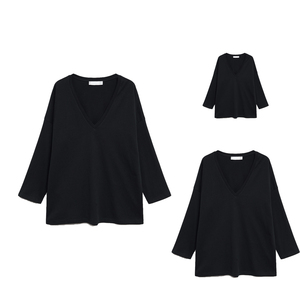 Camiseta OEM personalizada de algodón regular con cuello en V, ligera y blanca para mujeres y niñas jóvenes. - Product Image 1