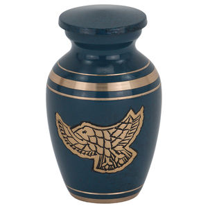 Green Holy Keep Sake Urna de cremación Nicho de metal para adultos para exhibición en el hogar para cenizas humanas Servicios funerarios de entierro - Product Image 4