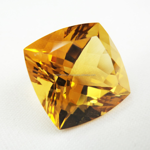 Coussin à facettes en citrine naturelle 100% de qualité supérieure Forme coupée Taille de carat personnalisée Pierres précieuses de haute qualité en vrac à bas prix OEM - Product Image 4