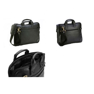 Maletín para portátil de cuero negro personalizado nuevo del fabricante, bolso de cuero genuino de diseño de alta calidad, marca Olivia de 15 pulgadas - Product Image 2