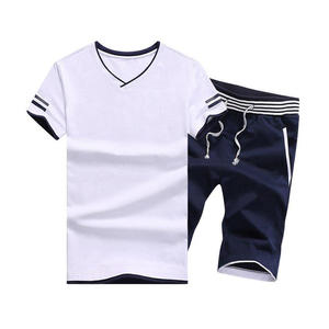 Traje holgado de verano para hombre, camiseta de manga corta con estampado de salpicaduras de tinta, a la moda - Product Image 6