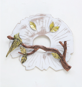 Art mural moderne en métal blanc avec motif d'oiseau Design personnalisé Accessoires de décoration pour la maison Fabriqué en Inde par un fabricant d'usine en fer - Product Image 1