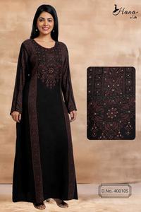 Vestido de noche musulmán Abaya de rayón para mujer, caftán con estampado bordado, ropa islámica, talla grande, gran oferta, 2022 - Product Image 4