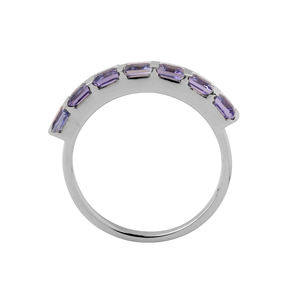 แหวนเงินสเตอร์ลิงชุบโรเดียมปรับขนาดได้สไตล์พังก์อัญมณีแทนซาไนต์สำหรับงานแต่งงานงานเลี้ยงครบรอบปี - Product Image 3