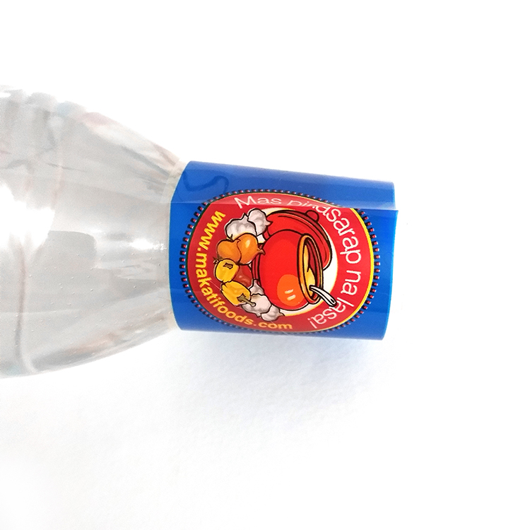 Custom Plastic Water Bottle Heat Shrink Sleeve Cap Seal Label