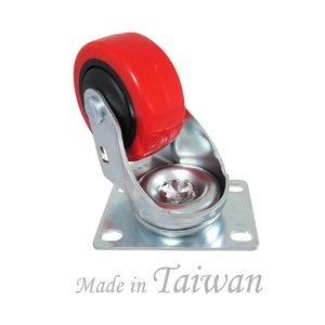 CCE-ruedecillas de 3 pulgadas, ruedas pequeñas de PU Rojas, industriales, proveedores - Product Image 3