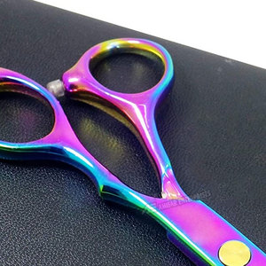 Ciseaux de coiffure pour femmes/hommes/enfants, lame tranchante 6 ", acier inoxydable 420c, couleur arc-en-ciel, 1 pièce - Product Image 5