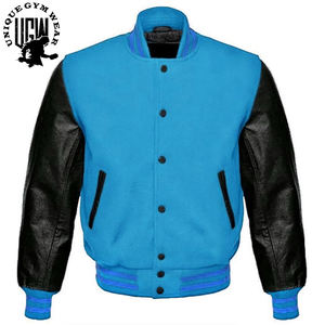 Vêtements de sport UNIQUE en gros, veste de baseball en laine personnalisée, coupe-vent, respirante, séchage rapide, en cuir pour hommes - Product Image 3