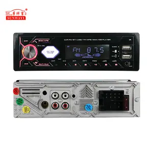 חדש Lcd 2 Usb סטריאו לרכב 1 דין עם Aux-ב Mp3 Fm Sd רכב Mp3 נגן