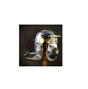 Casco romano galo 'H' Casco de color plateado Casco de arte medieval para decoración de oficina Pedido al por mayor - Product Image 4
