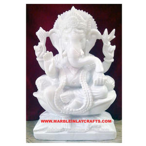 Sculpture ganbangladesh en marbre blanc, 9 cm - Product Image 1