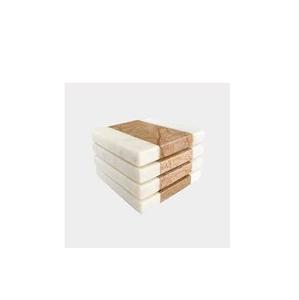 Dessous de verres en marbre et bois, de forme carrée, ensemble de sous-verres en marbre de bois, taille personnalisée et au meilleur prix - Product Image 6