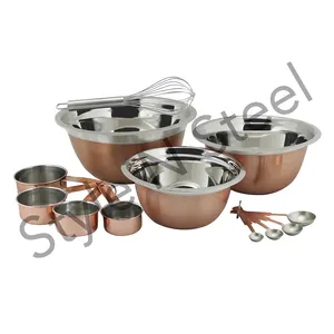 Ensemble de bols à mesurer en acier inoxydable 12 pièces Usage quotidien Cuisine Métal Thé Café Grain Scoop Bon prix - Product Image 1