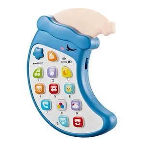 Детский мобильный телефон Луна игрушка обучающая машина Игрушки для раннего детства милый детский мобильный телефон с подсветкой и музыкой