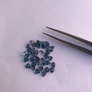 4mm 6mm Natural London Blue Topaz Faceted Trillion Cut Loose Gemstone Du Fabricant Fournisseur Semi Precious Stone Fine AAA - Product Image 2