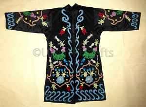 Alta calidad Kimono largo bata mujeres decorado con bordado de seda Chaqueta larga para damas - Product Image 4