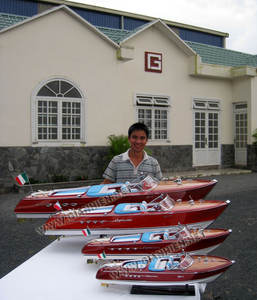 RIVAAQUARAMA Conjunto de 4 modelo de madera de barco _ artesanía de madera barco modelo de alta calidad hecho en VIETNAM entrega rápida - Product Image 4