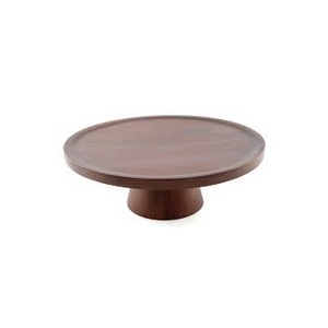 Support à gâteaux en bois et noir vintage, dôme en verre, Design tendance, fait à la main, avec plateau en verre - Product Image 2