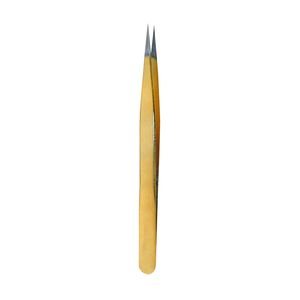 Pince à épiler en acier inoxydable personnalisée OEM vente en gros applicateur de cils basse quantité minimale de commande avec pointe incurvée volume outil de cils - Product Image 5