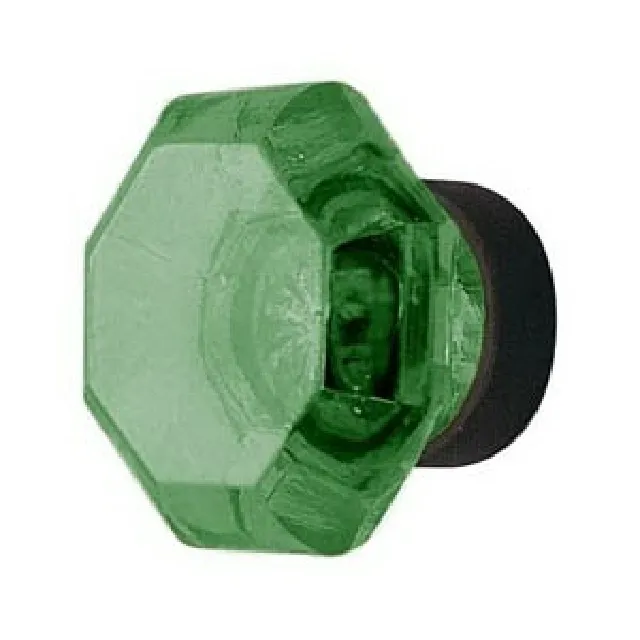 인도 공급자에게서 각 측 고상한 보기에서 녹색 둥근 모양 커트를 가진 유리제 내각 손잡이