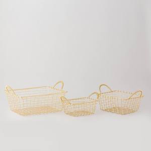 Cesta de alambre de Metal dorado personalizada para el hogar, nuevo diseño, alta calidad - Product Image 6