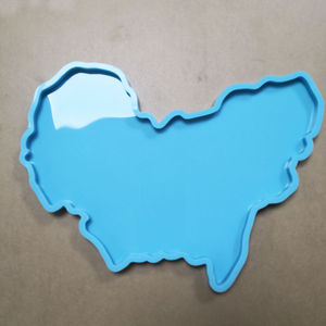 R183 büyük boy 270MM silikon afrika haritası şekli Coaster kalıp afrika tepsi reçine kalıp - Product Image 4
