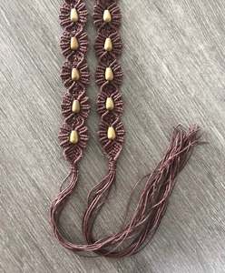Ceinture en macramé marron tendance - Product Image 1