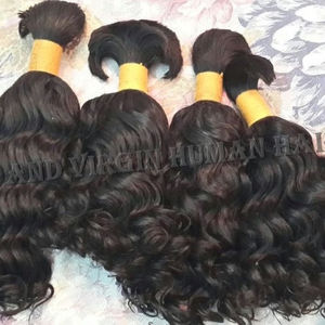 Materias primas a granel indio precio al por mayor del pelo 100% sin procesar pelo virginal donante cutícula alineada pelo 100% original cabello humano - Product Image 1