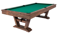 Mesa de Billar de Madera Sólida de Caoba y Teca Hecha en Indonesia, de 9/8/7 pies, Moderna, Personalizada, con Base de Pizarra y Bolsillos de Cuero, en Oferta