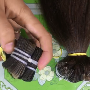 Cinta de extensión de cabello humano, venta al por mayor de fábrica, bambú, empresa - Product Image 5