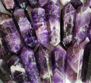 Natural Amethyst Quartz Double Point <b>Crystal</b> <b>Raw</b> Quartz Healing Stone Chakra Gemstone 925 Silver Ring Bulk Wholesale Supplier - Product Image 1