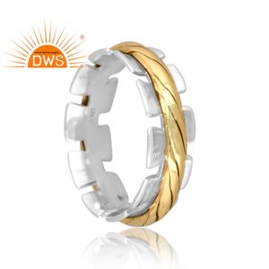 แหวนมงกุฎวงสปินเนอร์เงินสเตอร์ลิงเป็นของขวัญสำหรับผู้หญิงสำหรับเธอ - Product Image 3