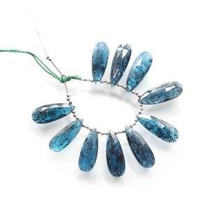 Perles à facettes en kyanite bleue naturelle faites à la main pendentif en pierre en vrac de forme fantaisie pour la fabrication de bijoux de bracelets pour unité échouée - Product Image 4