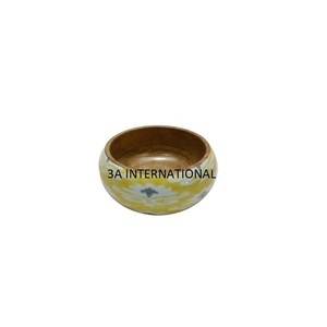 Tazón para servir ensalada y fruta de madera de mango para el hogar, hoteles, restaurantes y Camping, utensilio de cocina elegante para Decoración de mesa - Product Image 1