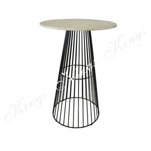 Steel Wire <strong>Marble</strong> <strong>Bar</strong> <strong>Table</strong> - Product Image 3
