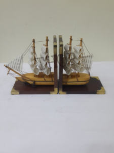 Vintage marrón de nave de madera de sujetalibros decoración hogar náutica artículo cobrable - Product Image 6