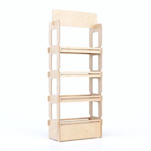 Meilleur présentoir de sol en bois personnalisable fabriqué en Italie avec services OEM/ODM et étagères pour exposition de produits de beauté Esposit Brand - Product Image 2