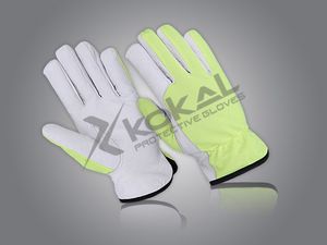 Guantes de seguridad de trabajo de piel de cabra anticortes y antideslizantes de primera calidad, Arbeitshandschuhe de cuero XL para protección de conducción, función de luz - Product Image 4